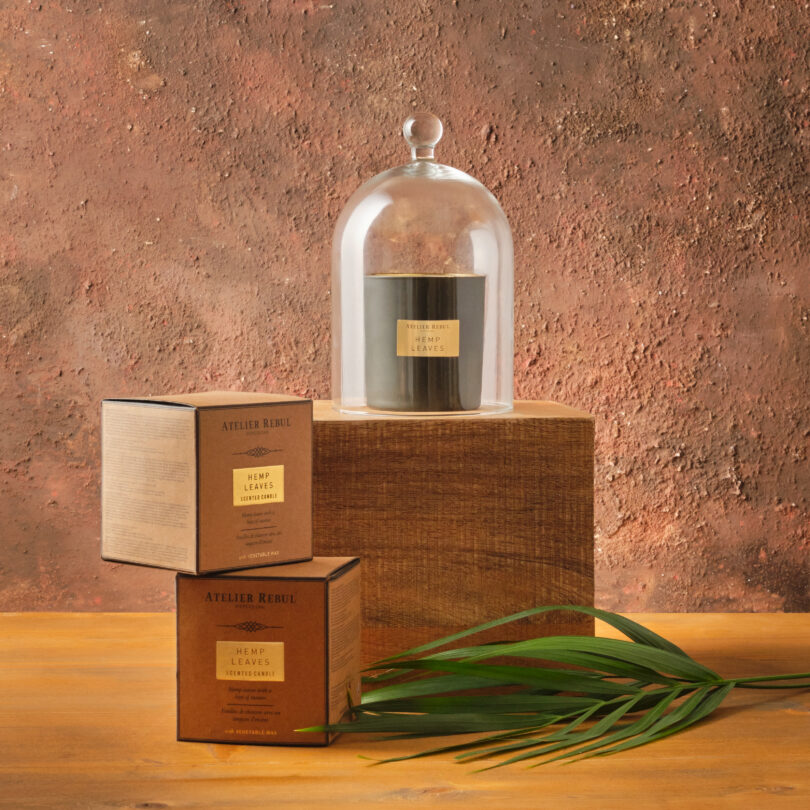 Hemp Leaves Scented Candle 210gr - Image 2